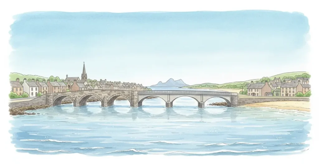 The historic Auld Brig and New Bridge in Ayr – Our primary cleaning service area.